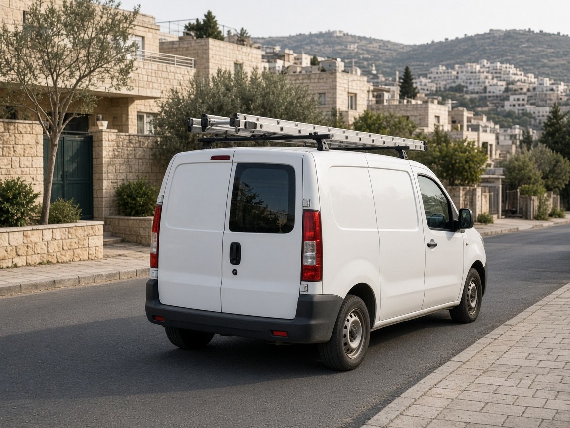 Service van packed with test instruments and board parts for a scheduled visit